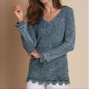 Soft surroundings Sutton long sleeve top medium